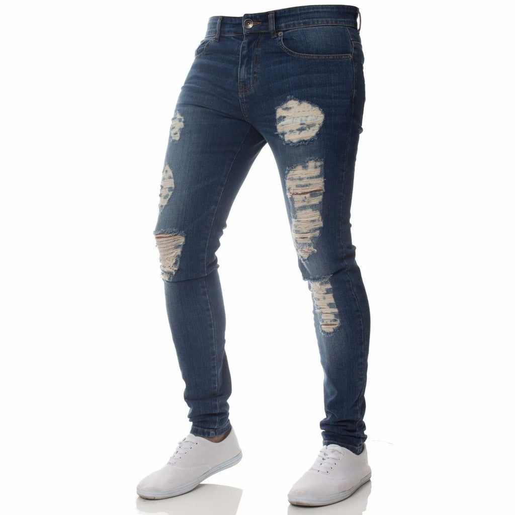 New 2025 high-quality Fashion Casual Cotton Business Black Denim Pants Male Trousers Men's Stretch Regular Fit Jeans S-XXXL