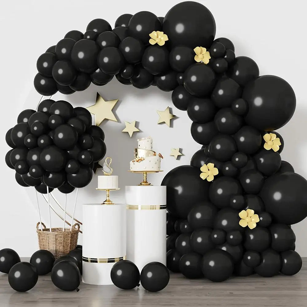 Metallic Gold Latex Balloons Set, Multi-Size Balloon Arch Kit for Birthday Party, Wedding, Graduation, Baby Shower Decorations