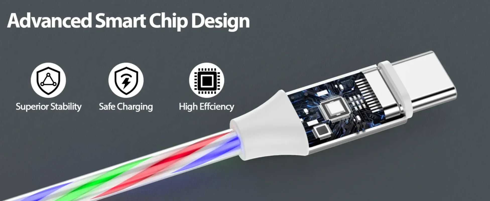 LED PD 60W USB Type C to USB C Cable for iPhone 15 Pro Max Xiaomi Huawei  Fast Charging Charger Data Cable USB-C Cable 1m 2m