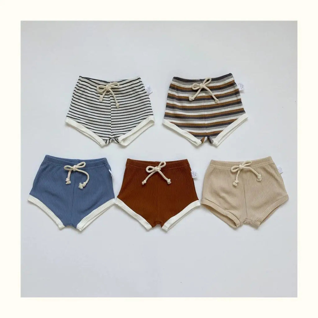 Summer 2 Pieces Toddler Infant Kid Baby Boy Clothes Sets Soft Short Sleeve T-shirt Tops Striped Shorts Summer Outifts Clothing
