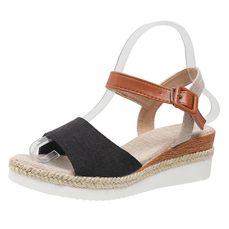 Summer Woman Sandals Shoes Soft Shoes Woman Elegant Sandals Woman Wedge Ladies Shoes Party Footwear Female Women Sandal