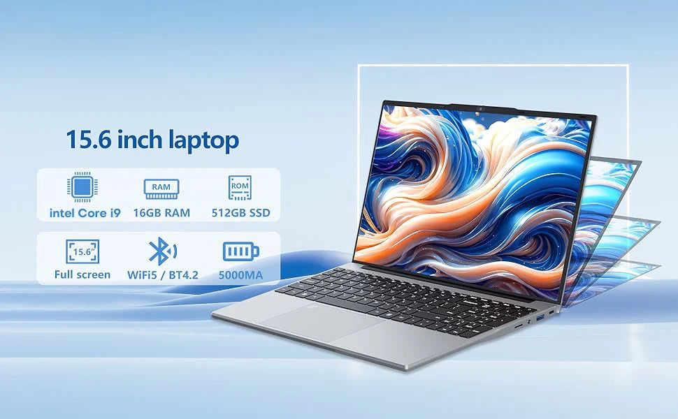 15.6" Gaming Laptop Computer Intel Core i9 10980HK/9900U Windows 11 PC Gamer 16GB RAM Fingerprint Unlock Notebook PC Backlight