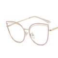 Cutout Cat Eye Metal Frame Clear Glasses Fashion Myopia Nerd Spectacles  -0.5 -1.0 -2.0 -3.0 -4.0 to -6.0