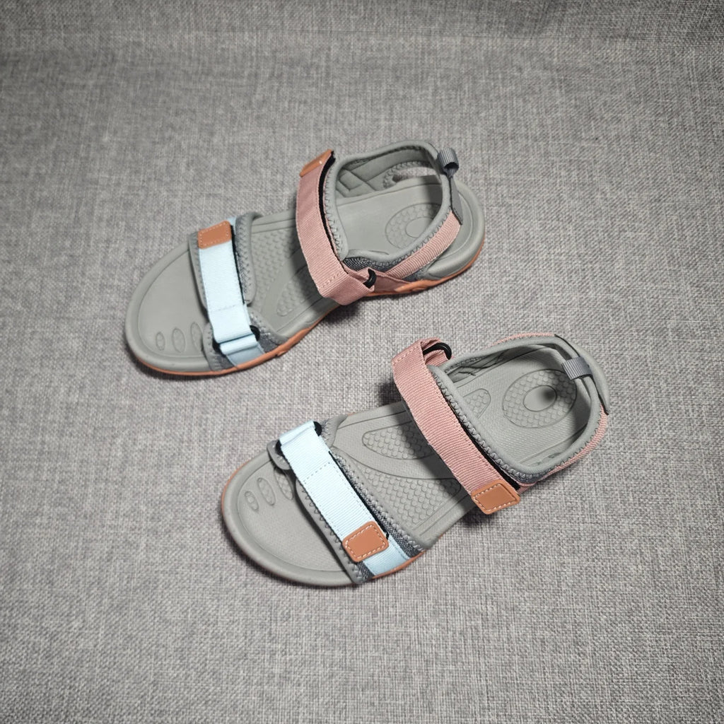 Summer Women's Sandals Shock Absorption Anti-slip Lightweight Comfortable Beach Travel Sandals Flat Bottom Slip-On Casual Loa...