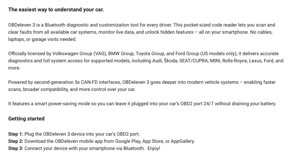 OBDeleven Newest OBD eleven obd11-V2/V3 Device OBD11 Volkswagen VW/Audi/Skoda for IOS+Android OBD2 Scaner Diagnostic Tool