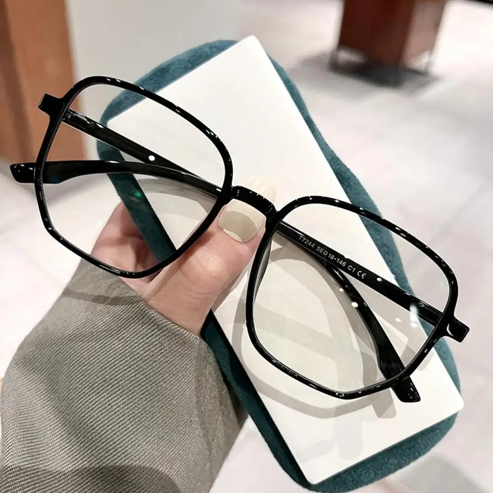 Women Polygon Frame Tansparent Glasses Trend Ultra-Light Anti-blue Light Glasses Flat Mirror Computer Eyeglasses 2024