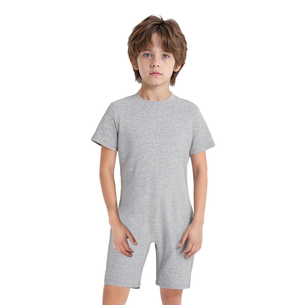 Children Anti-Strip Jumpsuit Kids Special Needs Adaptive Clothing Cotton Rompers Zipper One Piece Jumpsuit for Wearing All Day