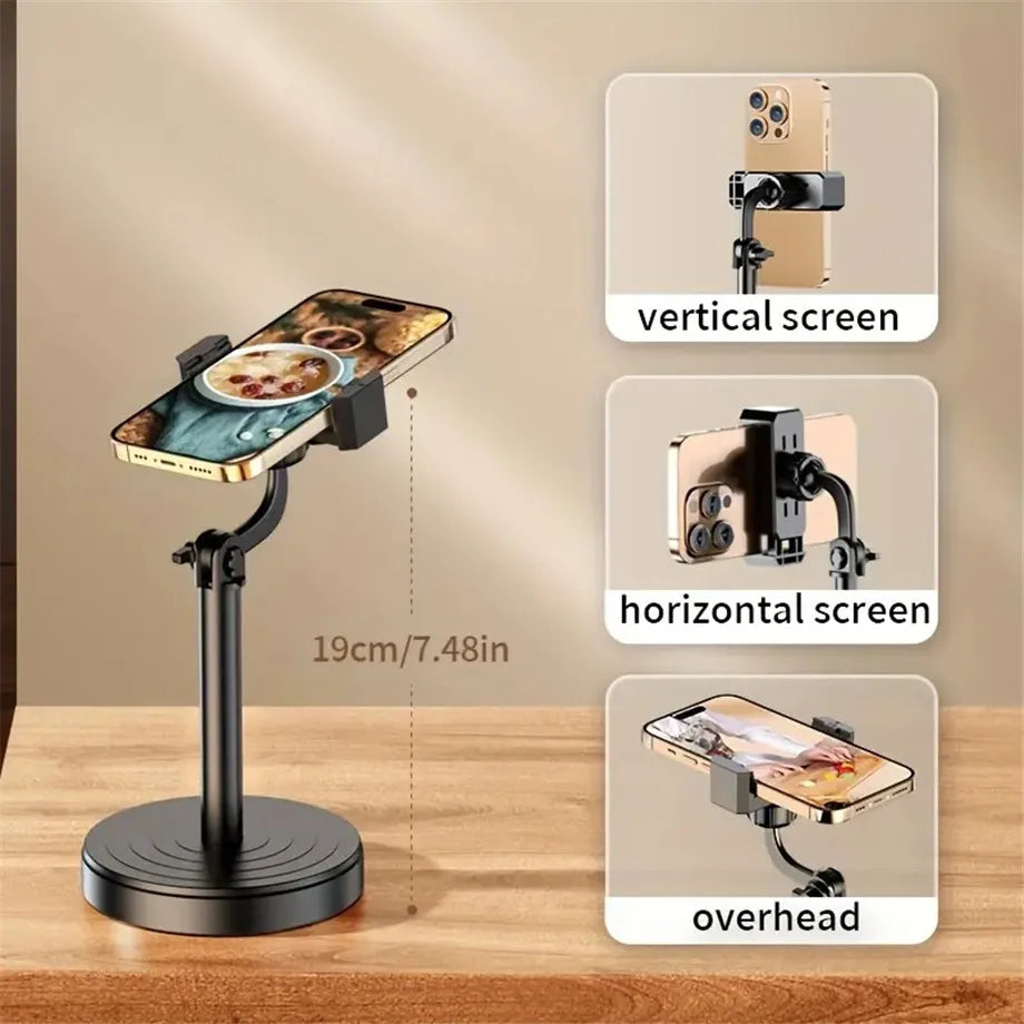 360° Rotatable Anti-Slip Base Desktop Holder Foldable Adjustable Mobile Phone Bracket Phone Video Live For iPhone Samsung Xiaomi