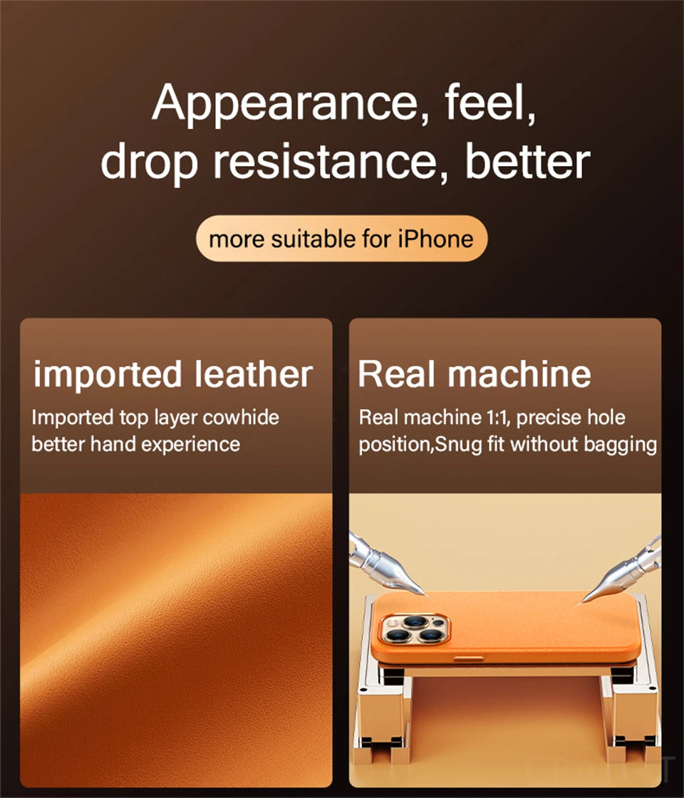 Luxury Leather Case For iPhone 15 14 13 Pro Max Plus Mini For Magsafe Magnetic Wireless Charging With Animation Phone Accessorie