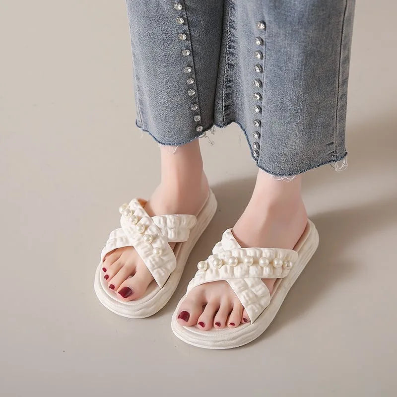 Summer Fashion Sandals Women Beach Platform Slippers Thick Bottom Anti-Skid Lightweight Female Slip-on Shoes Sandalias
