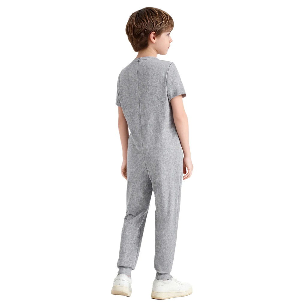 Children Anti-Strip Jumpsuit Kids Special Needs Adaptive Clothing Cotton Rompers Zipper One Piece Jumpsuit for Wearing All Day
