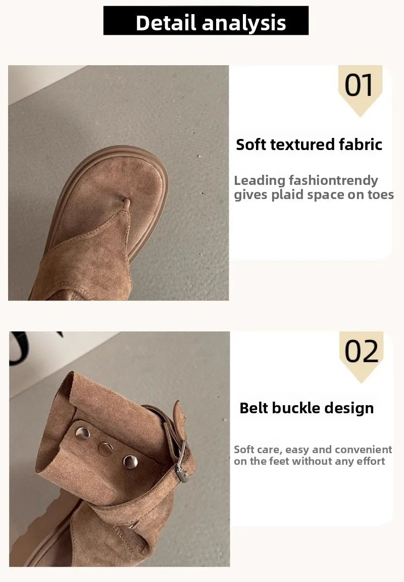 Women's Sandals Summer Fashion Bohemian Platform Sandals Hollow Out Ort Tube Pants Women Boots Retro Roman Boots Sandalias Mujer