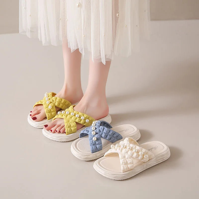 Summer Fashion Sandals Women Beach Platform Slippers Thick Bottom Anti-Skid Lightweight Female Slip-on Shoes Sandalias
