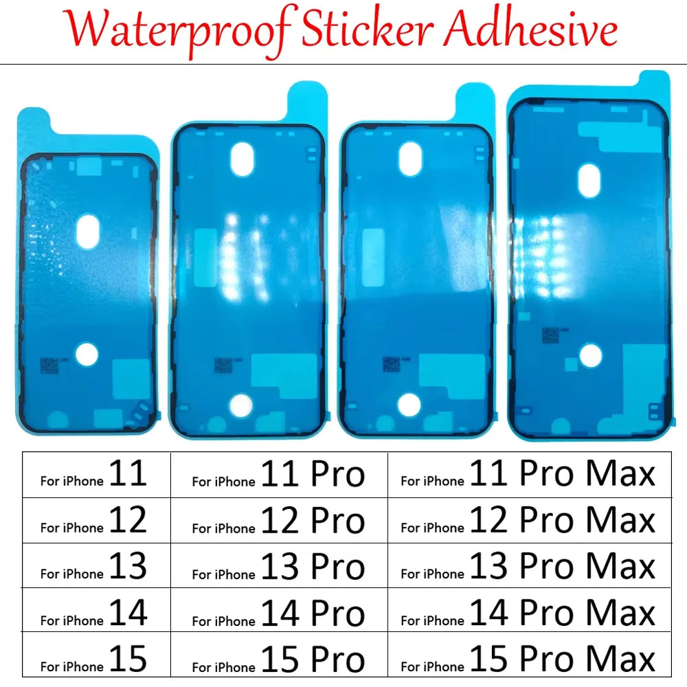 New LCD Screen Frame Seal Tape Waterproof Adhesive Sticker For iPhone 11 12 13 14 15 Pro Max Plus Phone Parts