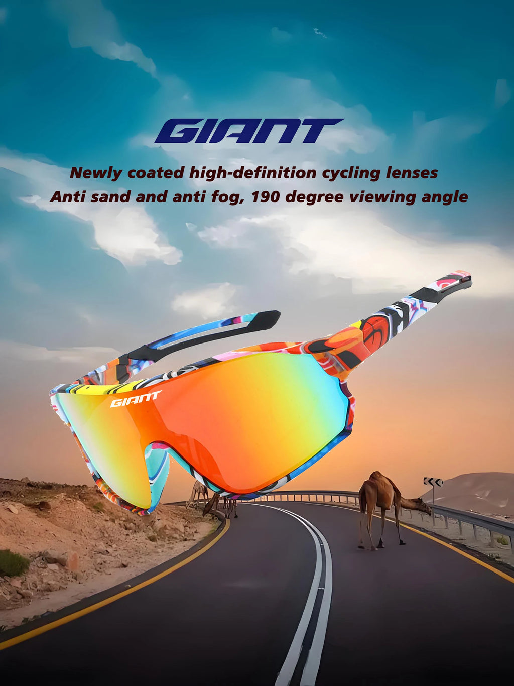 GIANT Cycling Glasses UV400 Anti Fog REVO Lenses HD Clarity MTB/Road Bike sunglasses  men and women