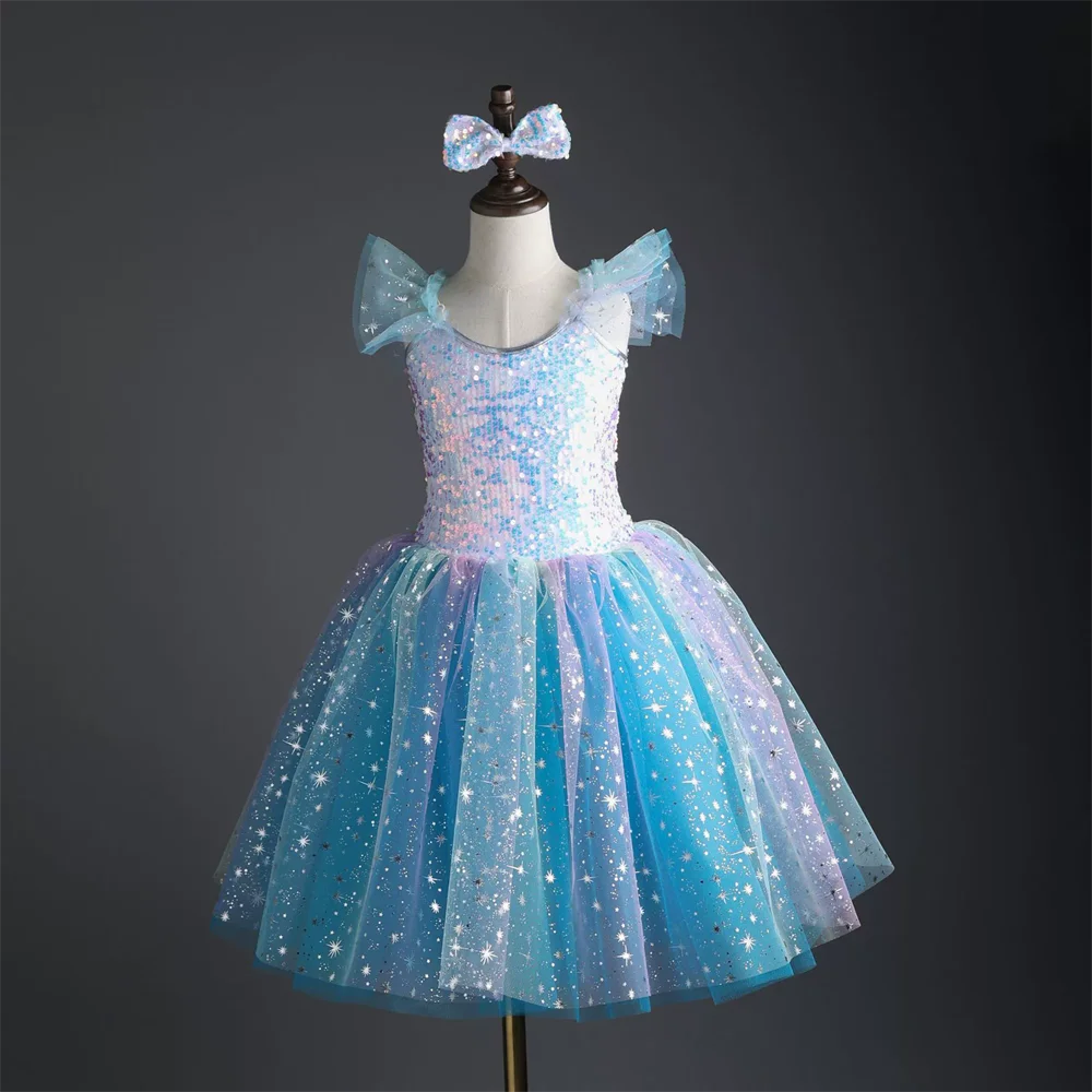 Summer Stage Girl Dress Tutu Ballerine Dance Kids Ballet Leotards Party Baby Dresses Outfit Ballet Girls Clothing Vestidos