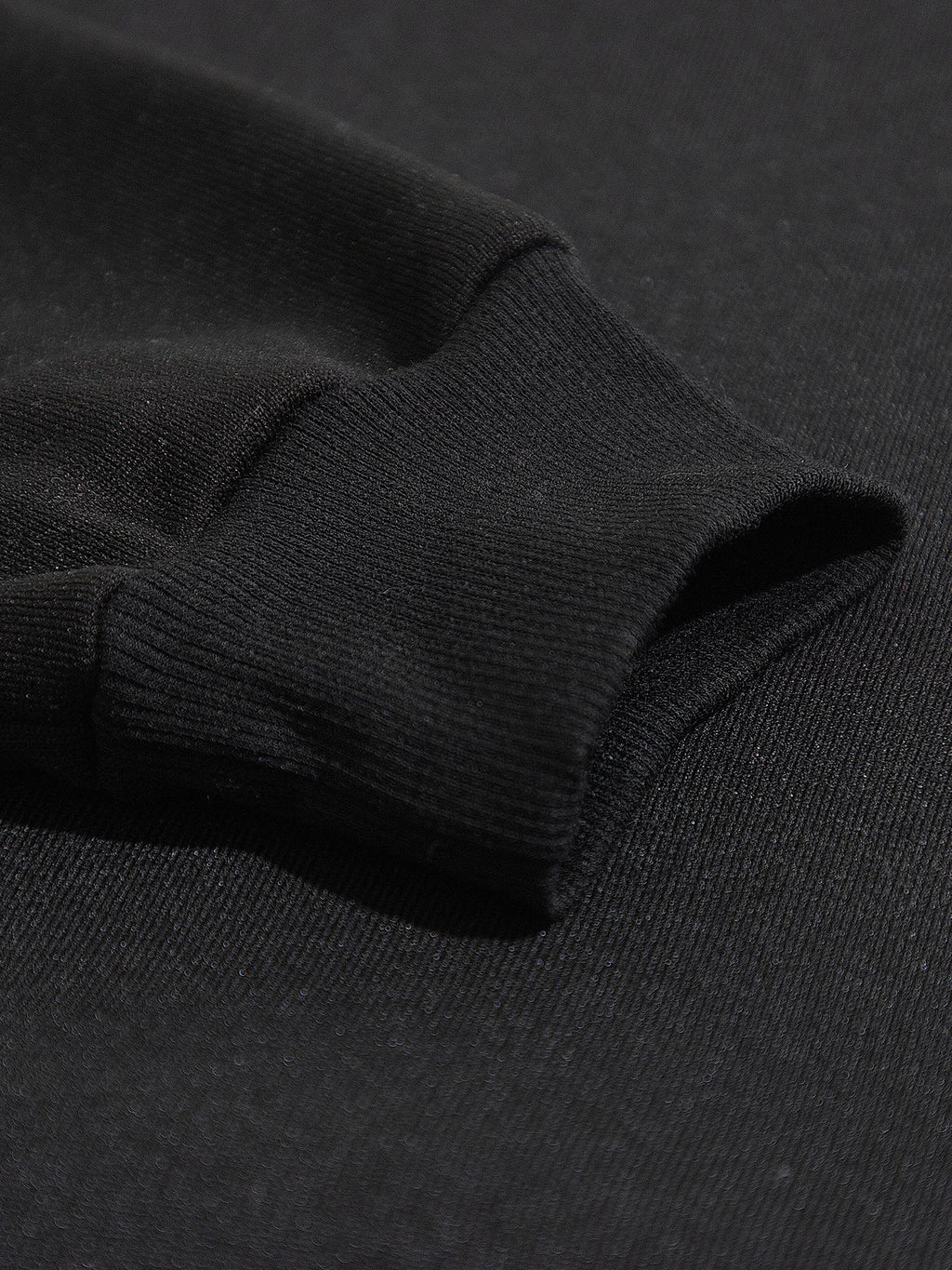 Minimalist Black Hooded Pullover, Casual Loose Sweatshirt with Front Pocket