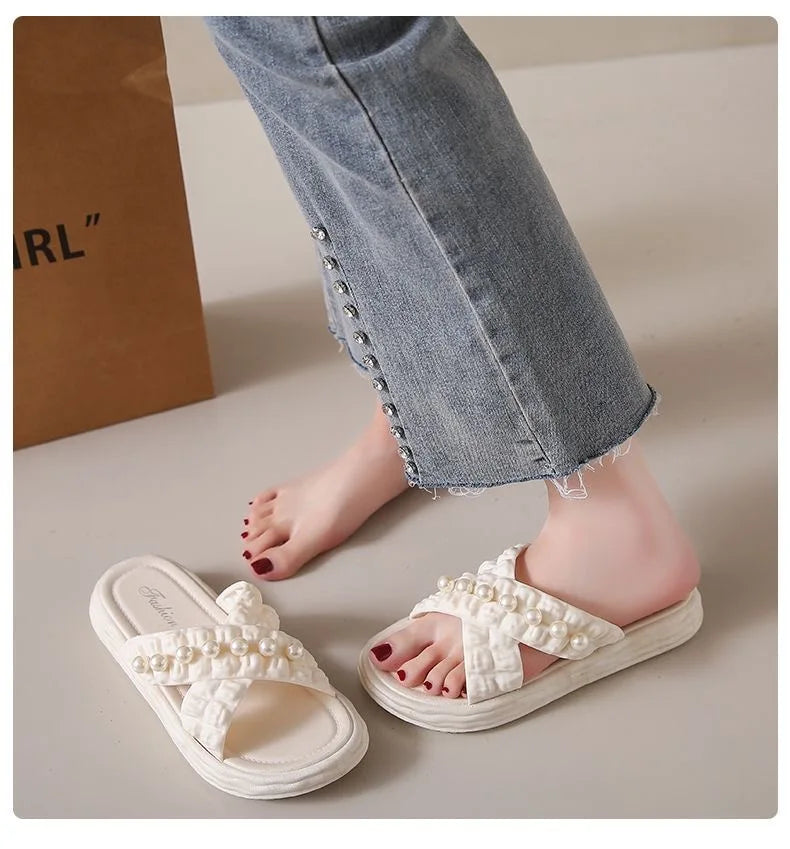 Summer Fashion Sandals Women Beach Platform Slippers Thick Bottom Anti-Skid Lightweight Female Slip-on Shoes Sandalias