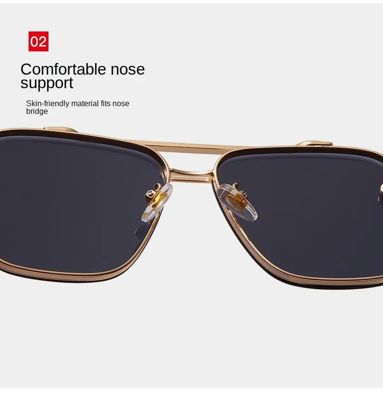 New Gradient Square Vintage Sunglasses For Men Women Luxury Sun Glasses Fashion Male Driving Fishing Eyewear UV400 Óculos De Sol