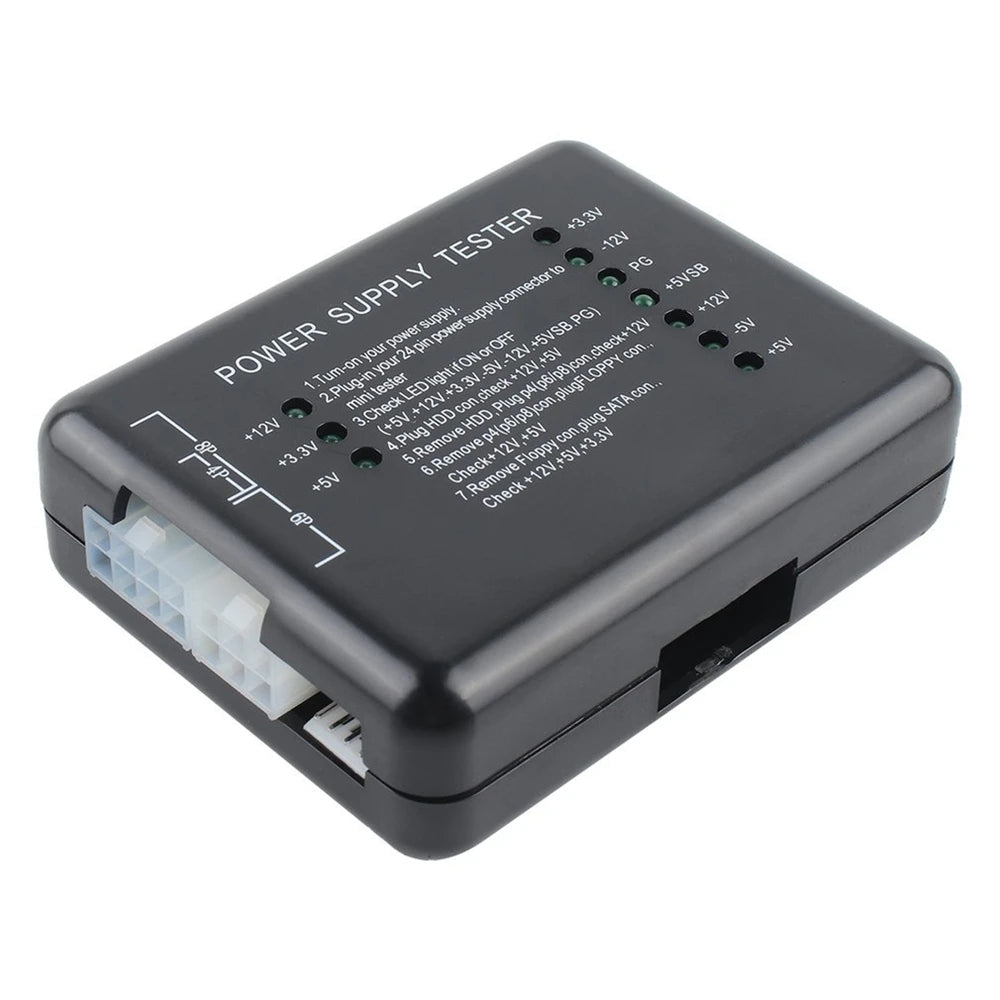 20/24 Pin for PSU ATX SATA HDD  Checker Meter Measure LED Indication Diagnostic Tool Testing for PC Computer Power Supply Tester