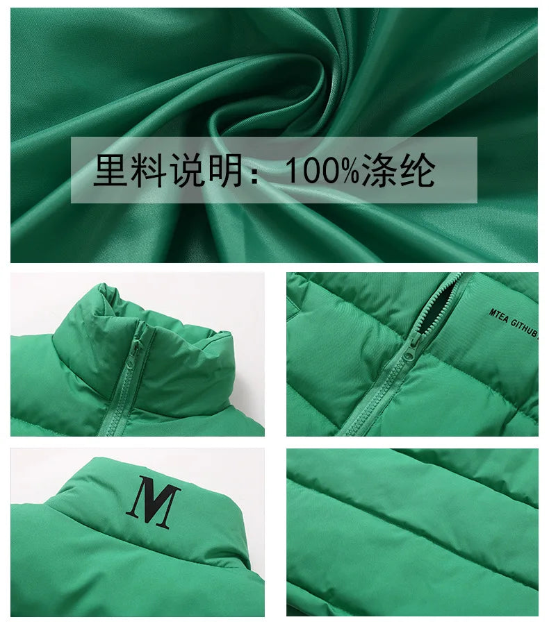 3 4 5 6 8 10 12 14 Years Girls Down Vest Solid Color Letter Print Thick Keep Warm For Teen Boys Autumn Winter Heavy Waistcoat