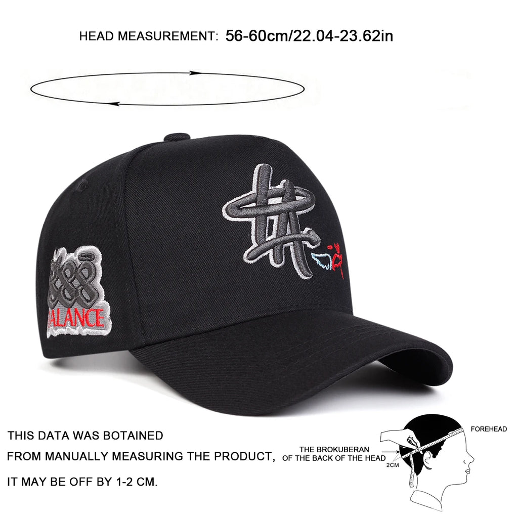 Unisex HA Letter Embroidery Baseball Caps Spring Autumn Outdoor Adjustable Casual Hats Sunscreen Hat Sports Cap