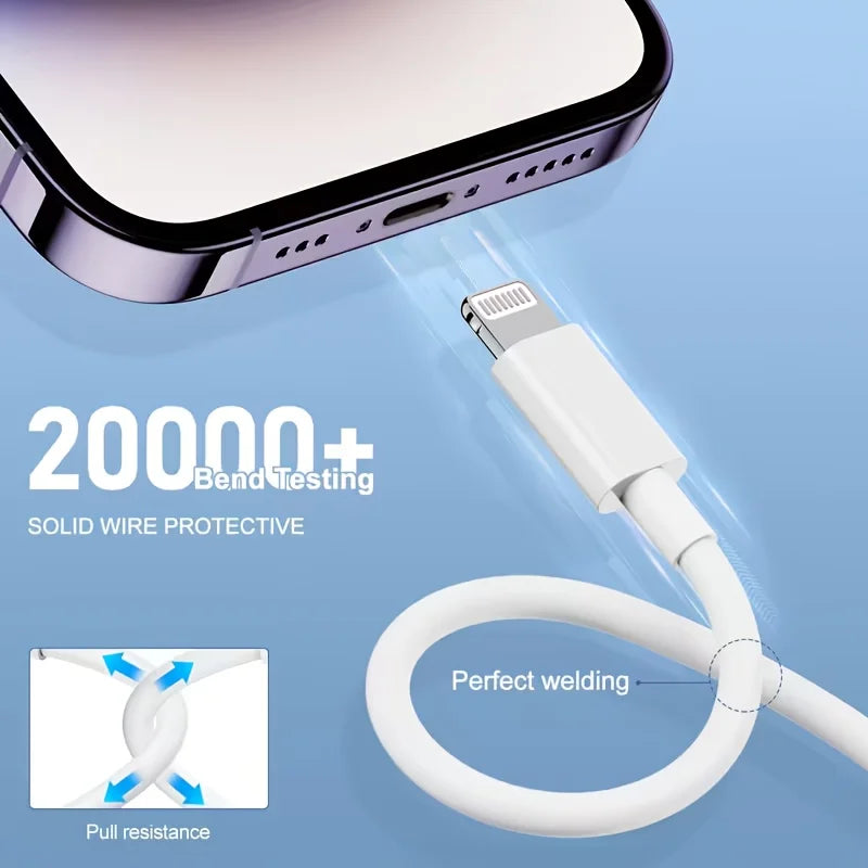 MFi Certified 2pcs/5pcs USB-C to Lightning Fast Charger Cable, Compatible with iPhone 14, 13, 12, 11 Pro Max, Mini, Plus, XR