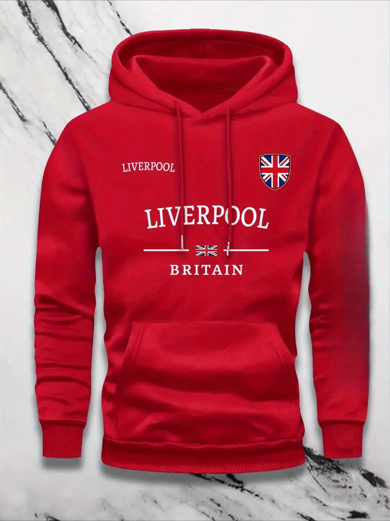 A Trendy Men's Fashion Pullover with Letter Print Design From Liverpool UK for Autumn and Winter Is Warm Comfortable and Sporty