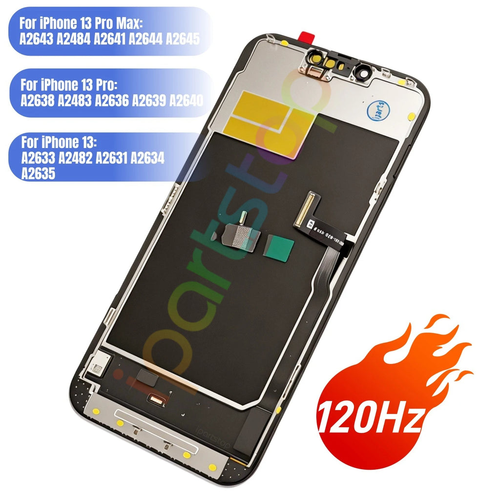 iParts Replacement New Display for iPhone 13 Pro Max 13Pro Soft OLED 120Hz LCD 3D Touch Screen Digitizer Assembly DD Parts
