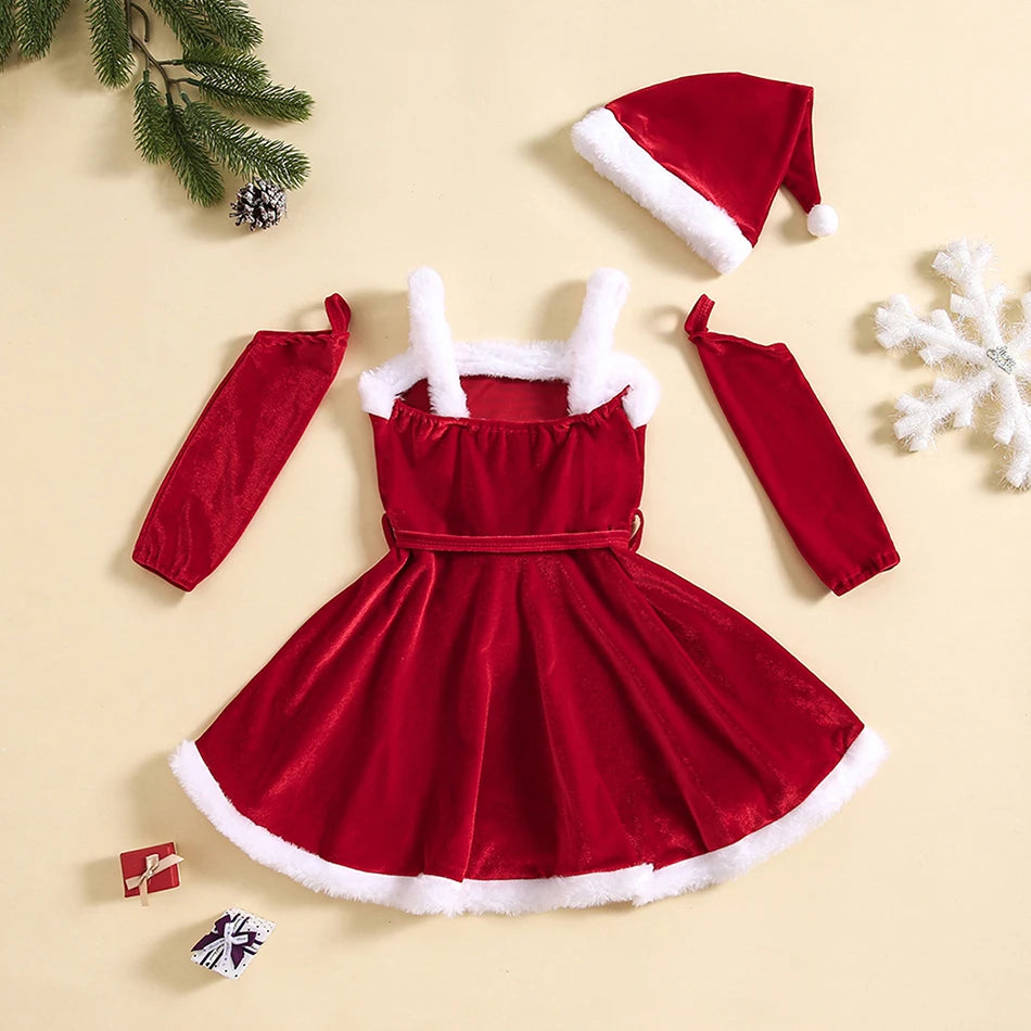 Baby Girl Clothes Pajamas Sets Boys Tops Set Child Christmas Gift Carnival Party Dress Kids Halloween Elf Cosplay Costumes Suit