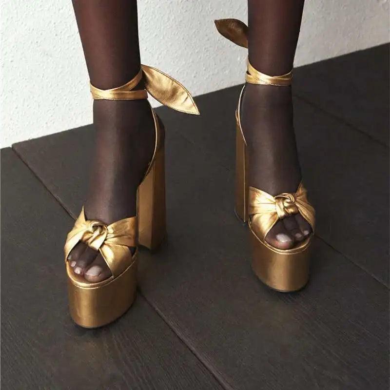 Summer 2025 Platform Sandals High Heels Women Ankle Strap Sandals Women's Sandals Dress Party Shoes