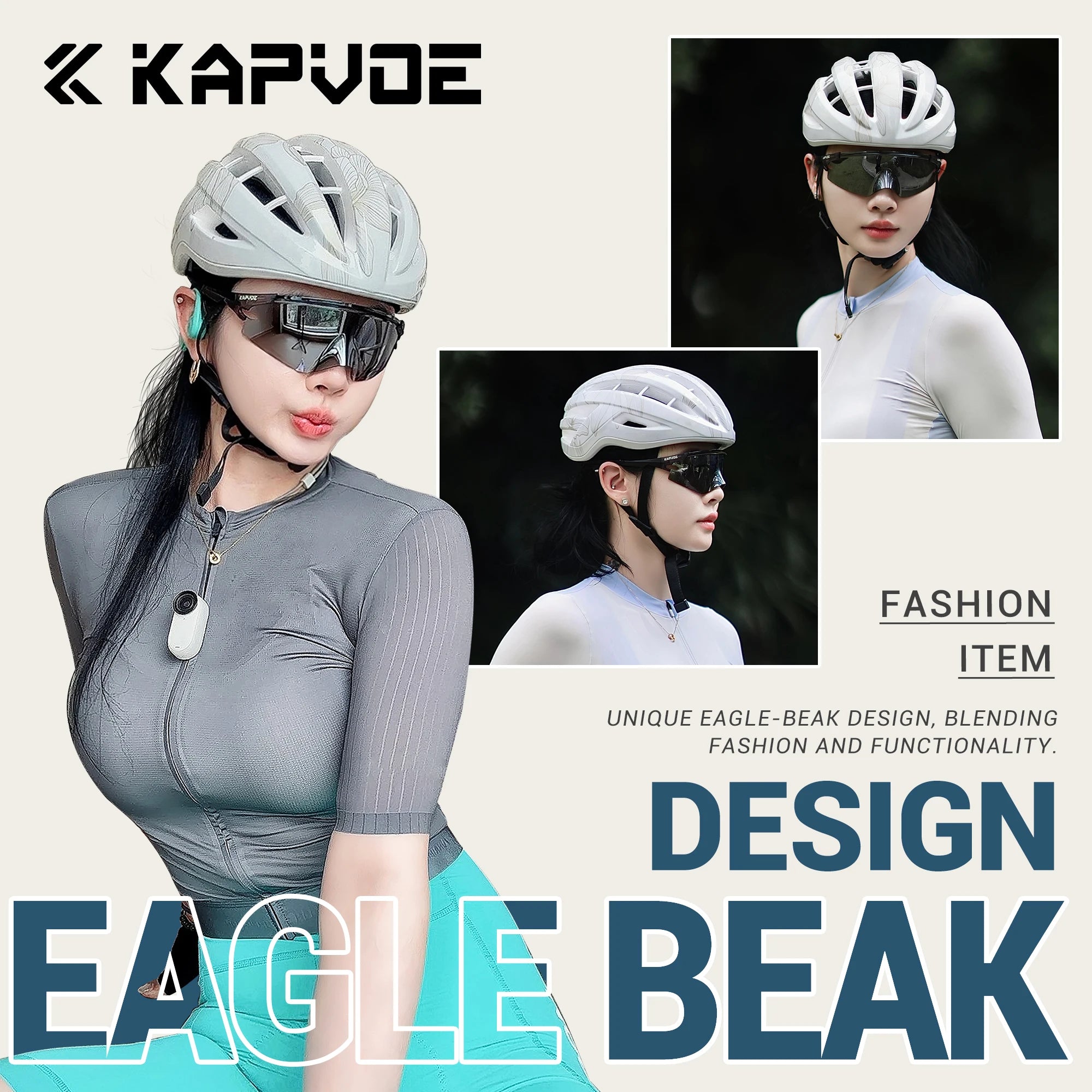 Kapvoe New Eagle Beak Photochromic Cycling Sunglasses Men Women MTB Glasses UV400 Bicycle Eyewear Sports Outdoor Bike Goggles