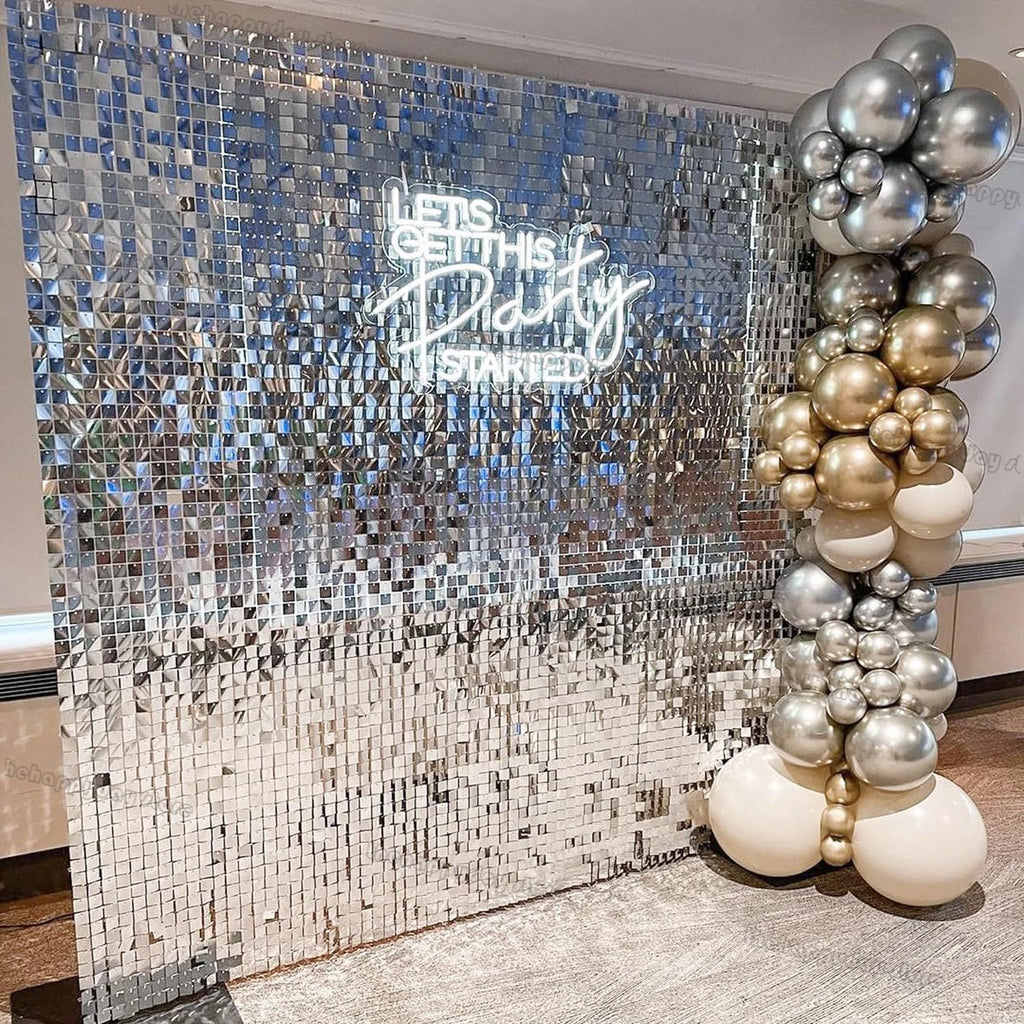 10/5Pcs Metal Silver Gold 4D Round Foil Balloon Mylar Balloons for Birthday Wedding New Year Baby Shower Party Decorations