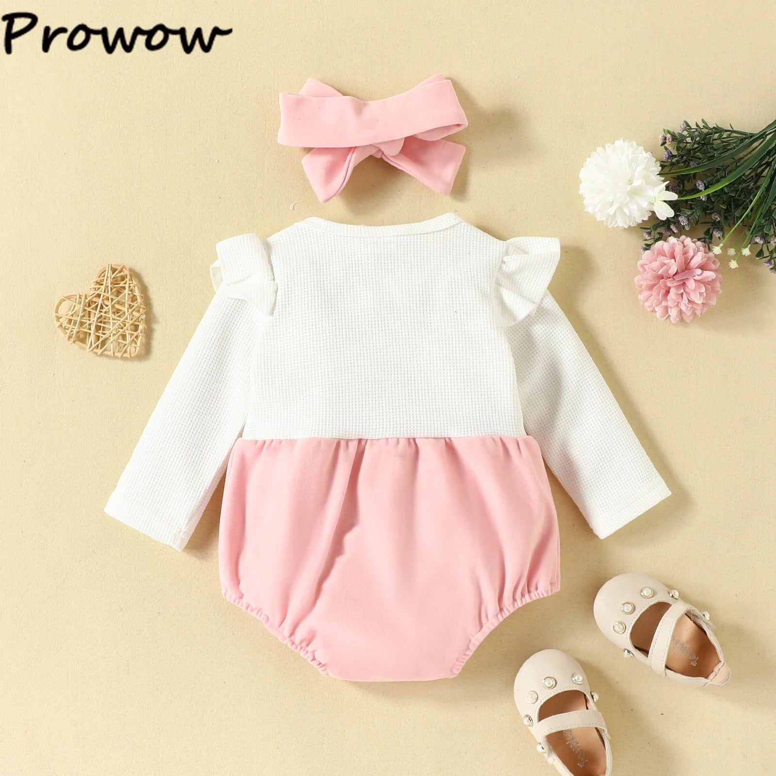 Prowow Cute Fox Baby Dresses For Girls Heart Print Romper+Suspender Fox Dress For Girls Fall Winter Newborn Baby Girl Clothes