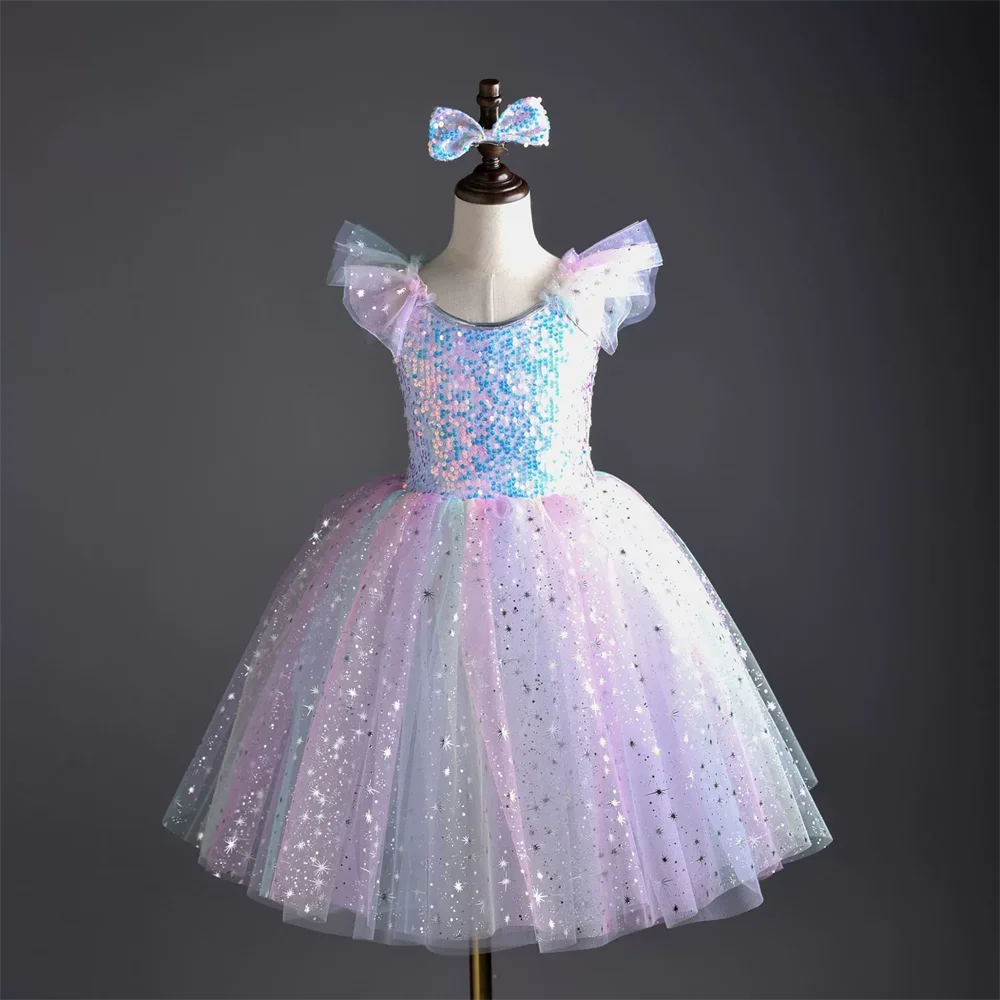 Summer Stage Girl Dress Tutu Ballerine Dance Kids Ballet Leotards Party Baby Dresses Outfit Ballet Girls Clothing Vestidos