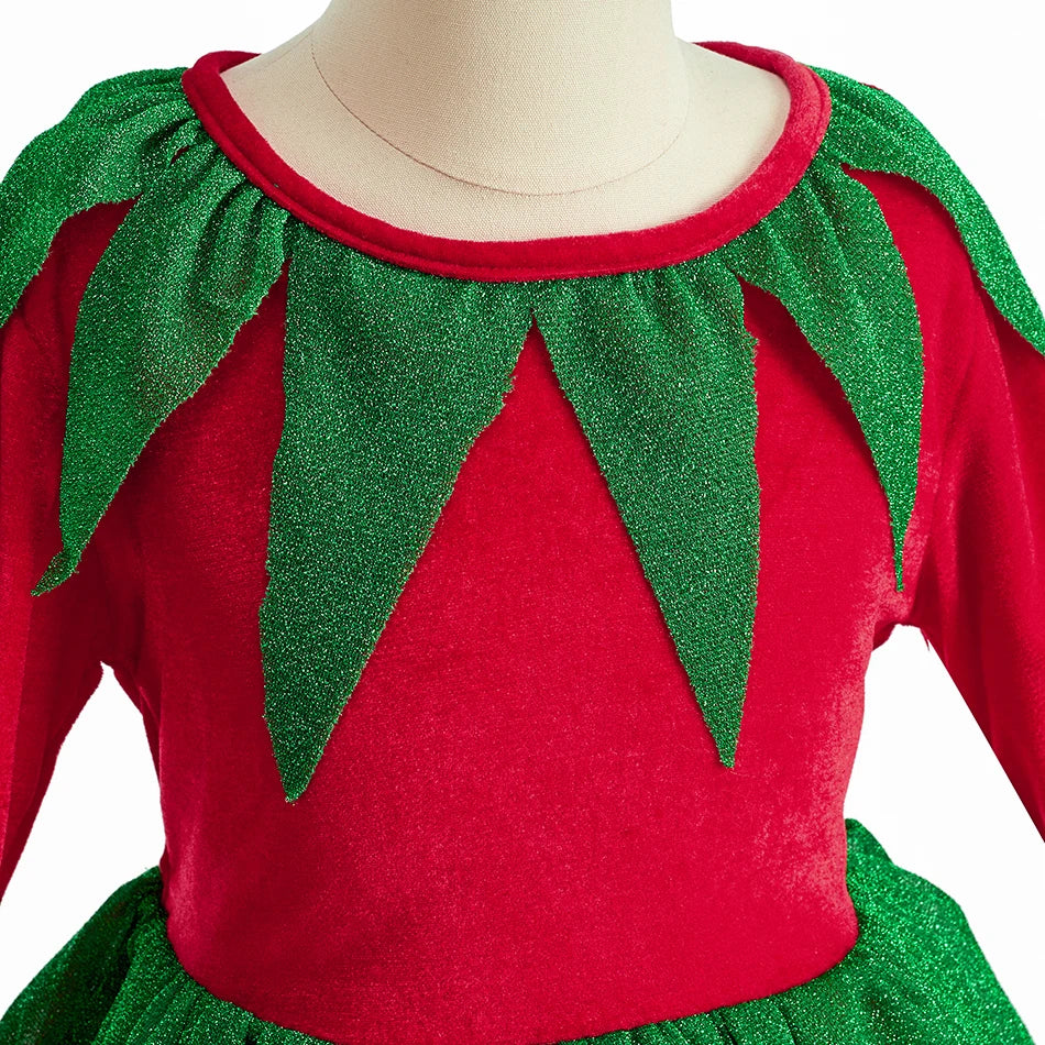 Baby Girl Clothes Pajamas Sets Boys Tops Set Child Christmas Gift Carnival Party Dress Kids Halloween Elf Cosplay Costumes Suit