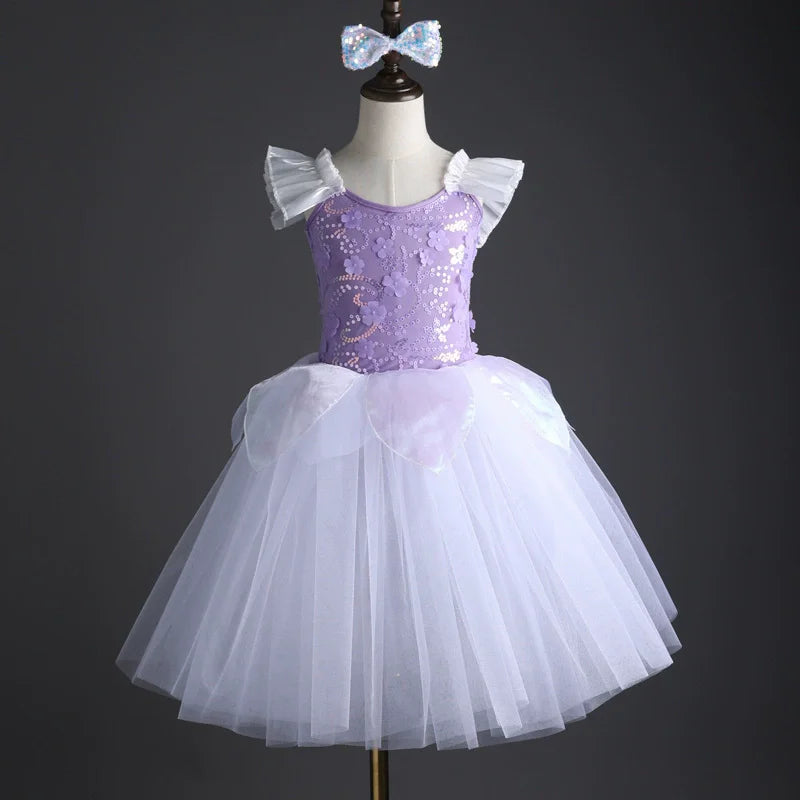 Summer Stage Girl Dress Tutu Ballerine Dance Kids Ballet Leotards Party Baby Dresses Outfit Ballet Girls Clothing Vestidos