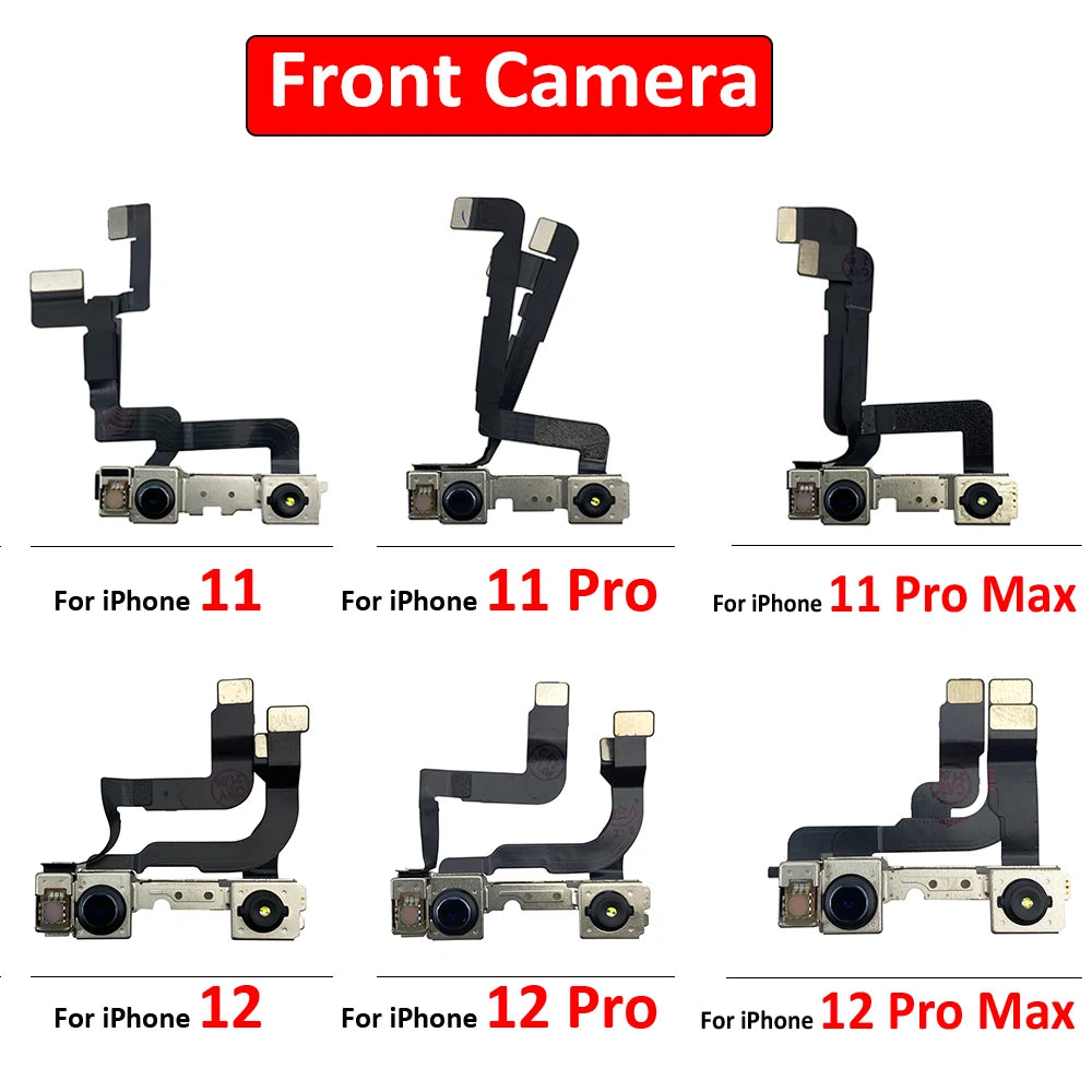New Front Camera For iPhone 11 12 13 14 15 Pro 11Pro 12Pro 13Pro Max Mini Plus Flex Cable Facing Replacement Parts