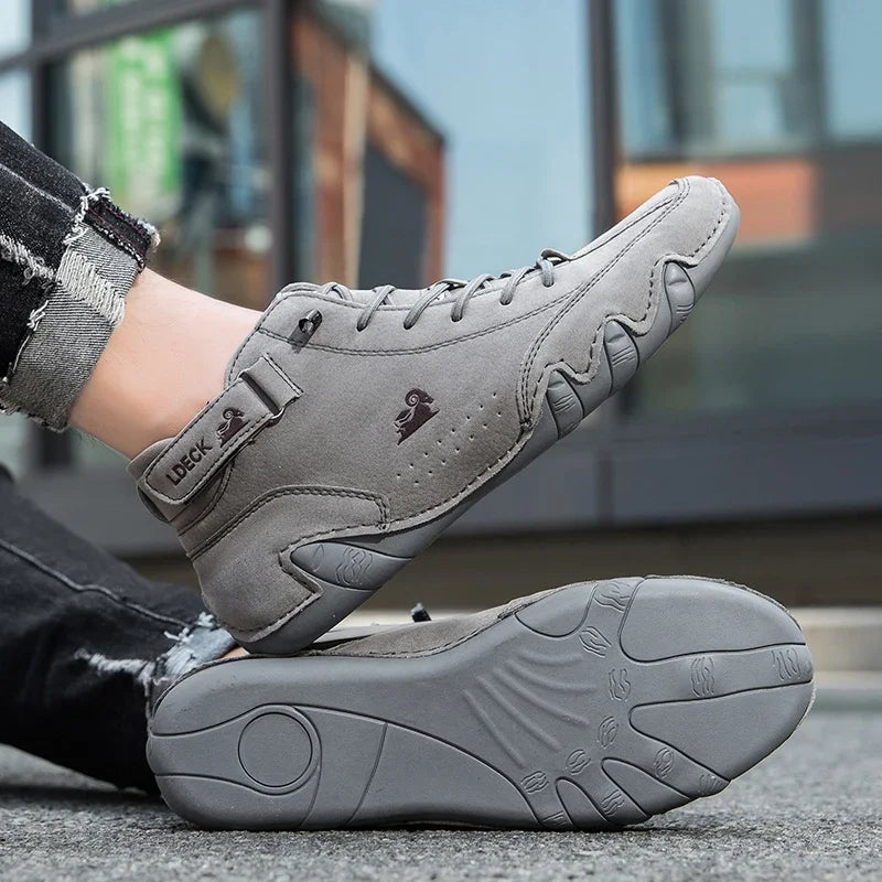 Men High Top Shoes Comfortable High Quality Fashionable Soft Soled Bare Boots Multifunctional Durable Italian Style Men's Boots
