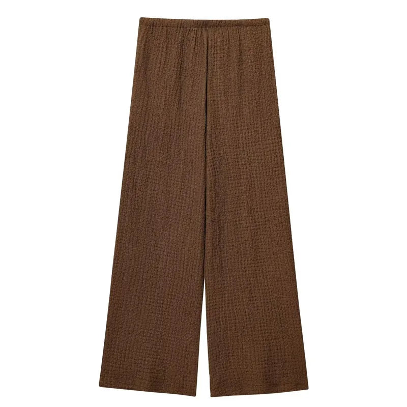 Pant Sets Linen Summer Women's Suit Korea New Two-Piece Elegant Female Sets Women's Corset Crop Top Street Wear Casual Women Set