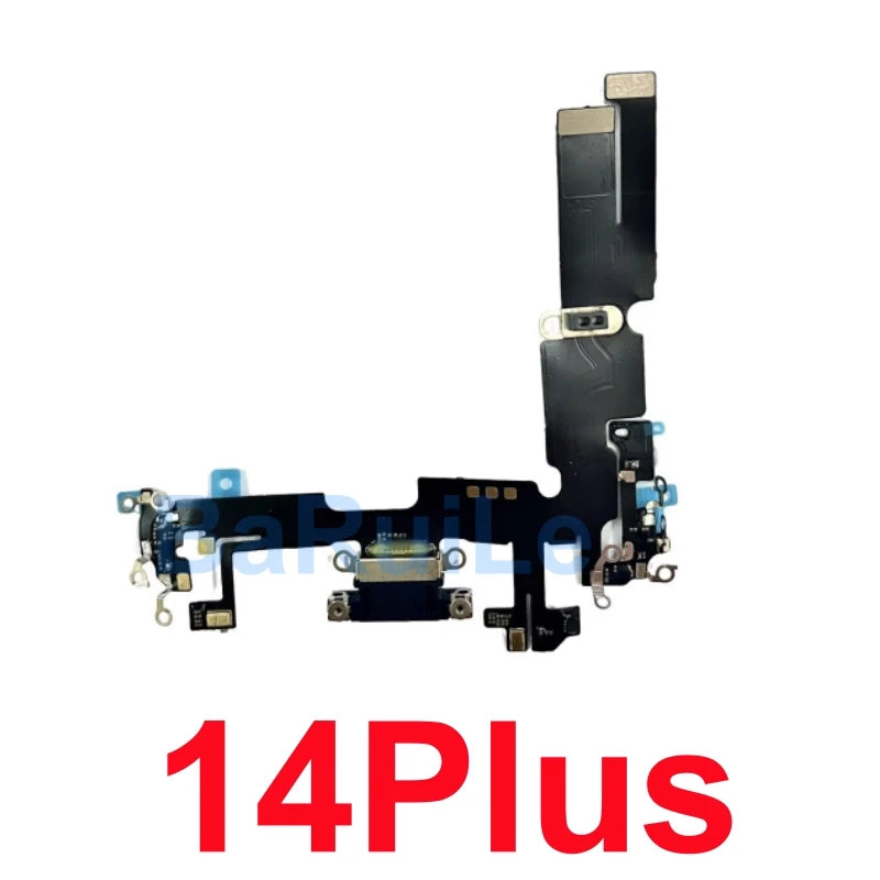 1pcs USB Charging Charger Port Flex For iPhone 11 12 13 14 Pro Max Dock Connector Microphone Headphone Audio Jack Flex Cable
