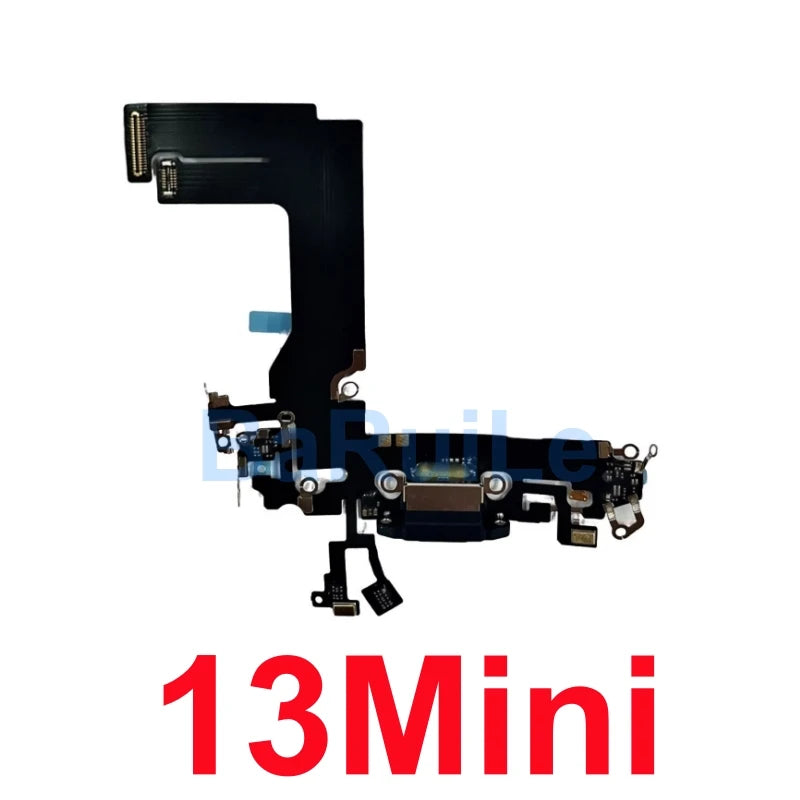 1pcs USB Charging Charger Port Flex For iPhone 11 12 13 14 Pro Max Dock Connector Microphone Headphone Audio Jack Flex Cable