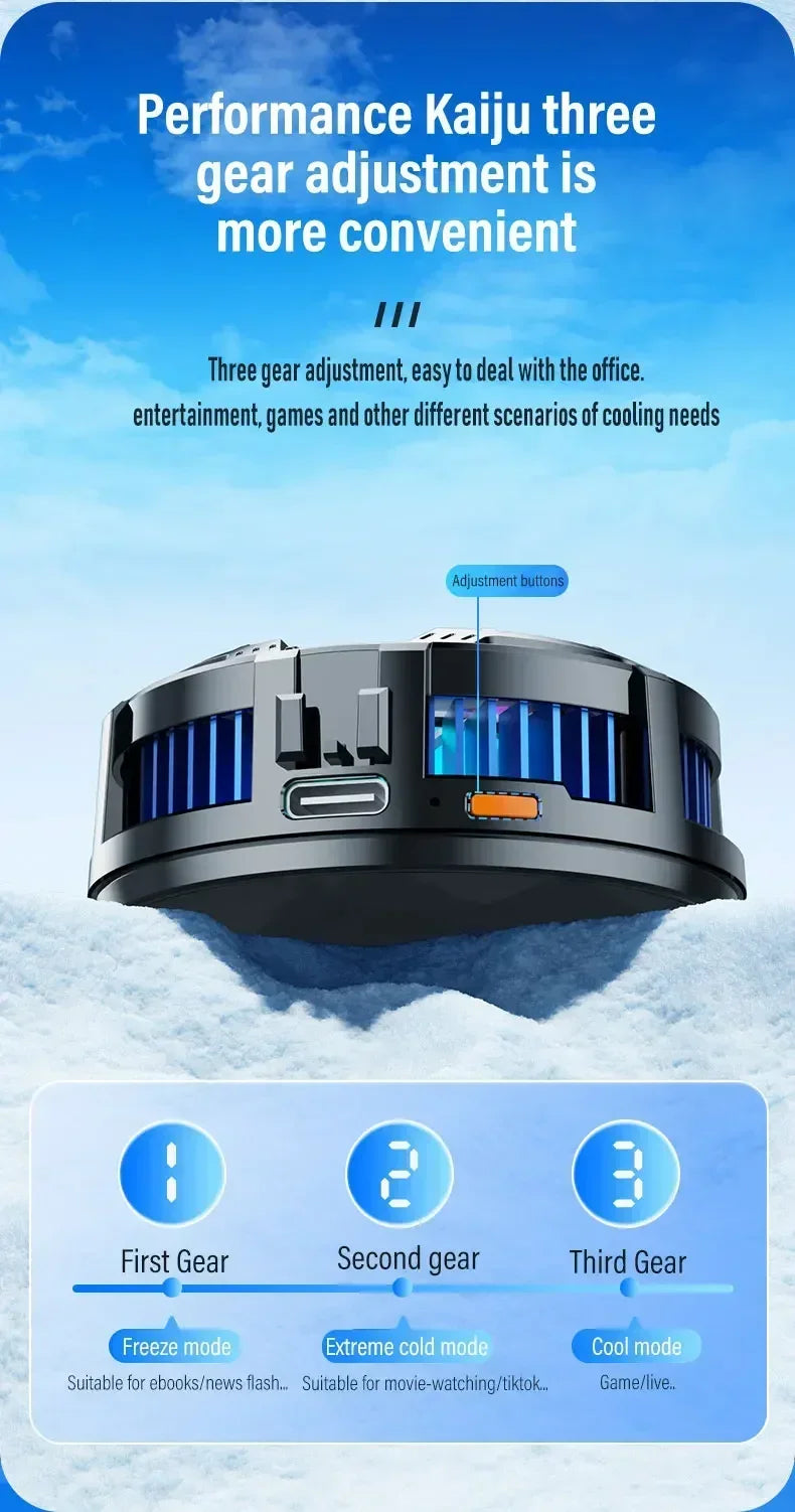 Cooling Magnetic Wireless Chargers Universal Mobile Phone Radiator Back Clip Fan for IPhone 17 16 15 13Pro Max Samsung Xiaomi
