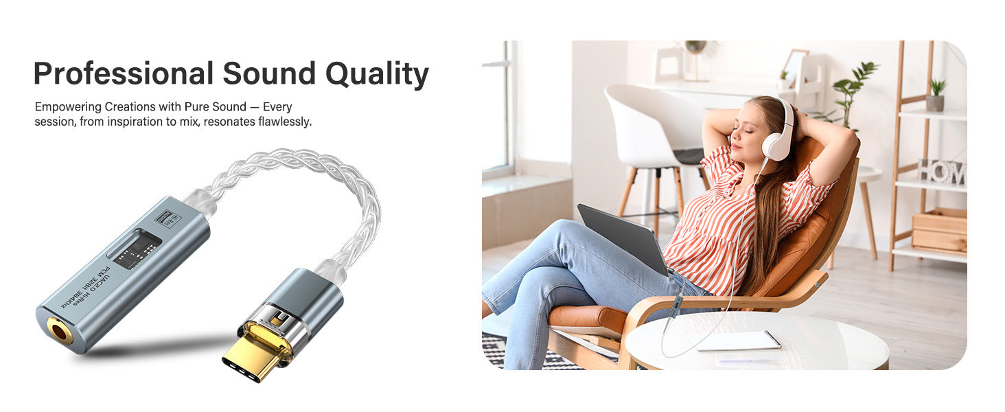 DAC USB Type C to 3.5 mm Jack Adapter HiFi Audio Amplifier Stereo Ephone Headphone Digital Decoding Converter CX31993 MAX97220